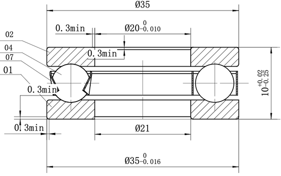 MEGE 51104 P5 Thrust  Ball Bearings