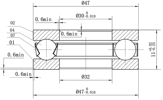 MEGE 51106 P5 Thrust  Ball Bearings