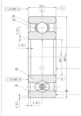 MEGE 6303 P5 Deep Groove Ball Bearing