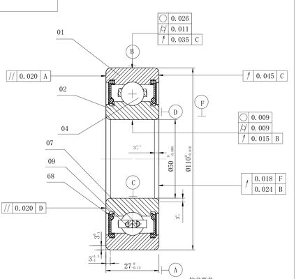 MEGE 180310 (6310-2RS) P4 Deep Groove Ball Bearing