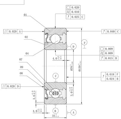 MEGE 6314-Z P4 Deep Groove Ball Bearing
