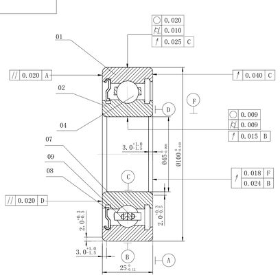 MEGE 6309-Z P4 Deep Groove Ball Bearing