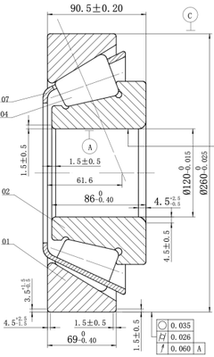 MEGE 32324 (7624) P5 Tapered Roller Bearing