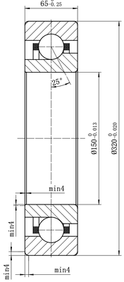 MEGE 7330AC (46330) P4 Angular contact bearing