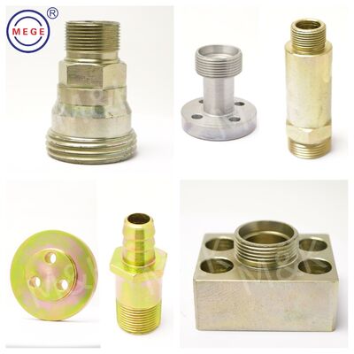 OEM Tube Adapter Fittings Pipe Connectors Galvanized Color Zinc Plated For Oil Water Chemical Pipes
