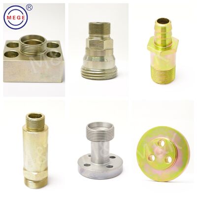 OEM Tube Adapter Fittings Pipe Connectors Galvanized Color Zinc Plated For Oil Water Chemical Pipes