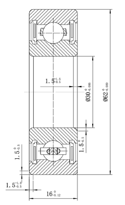 MEGE 206 ( 6206 2RS ) P5 Deep Groove Ball Bearing
