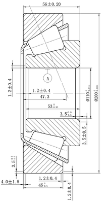 MEGE 7522 (32222)  P5 Tapered Roller Bearing