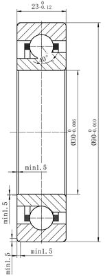 MEGE 66406 (7406В)  Angular Contact Ball Bearing