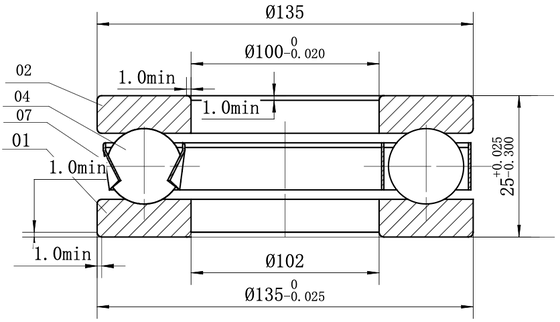 MEGE  8120 M（51120） P5 Thrust  Ball Bearings