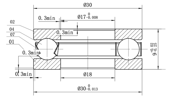 MEGE 51103 (8103)  P5 Thrust  Ball Bearings