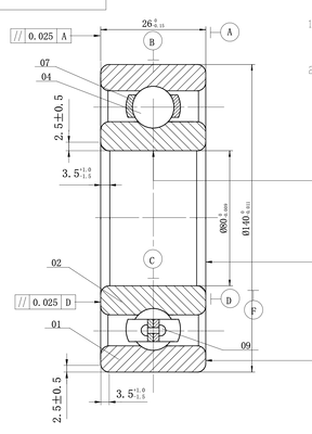 MEGE 6216 (216) P5 Deep Groove Ball Bearing