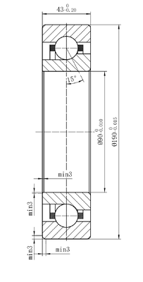 MEGE 36318（7318C）P5 Angular Contact Ball Bearing