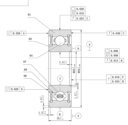 MEGE 6205 2RS (205) P5 Deep Groove Ball Bearing