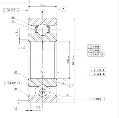 MEGE 206(6206) P5 Deep Groove Ball Bearing
