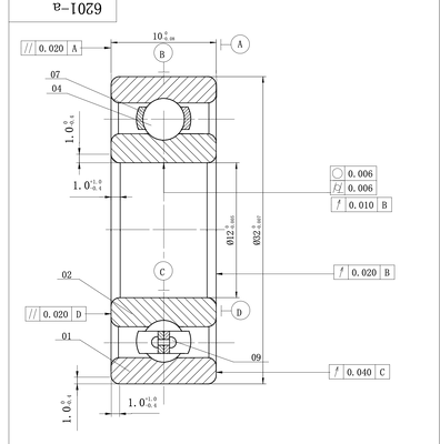 MEGE 6201 P6 Deep Groove Ball Bearing