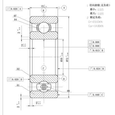 MEGE 306(6306)  P6 Deep Groove Ball Bearing
