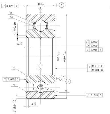 MEGE 6317 P5 Deep Groove Ball Bearing