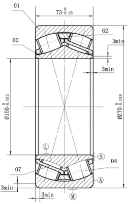 MEGE 22230 CC P5 Spherical Roller Bearing